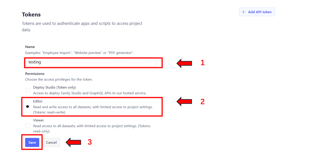 Configure API Token Permissions